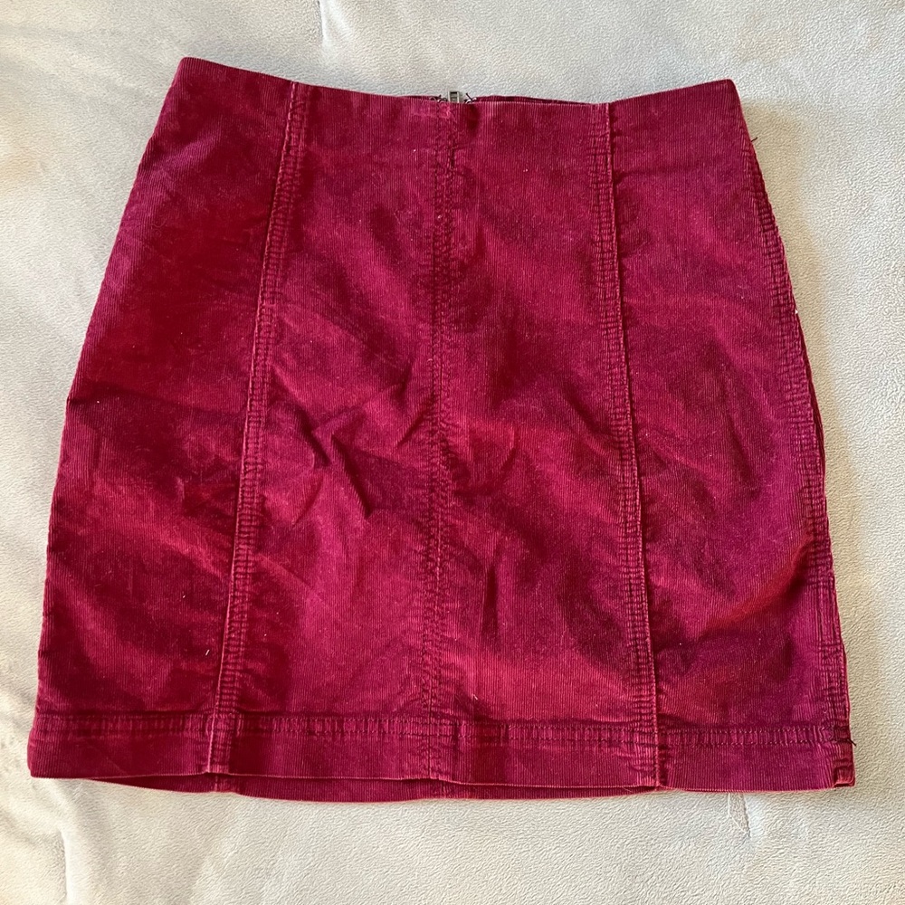 Purple Corduroy/Velvetish skirt